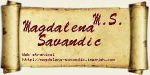 Magdalena Savandić vizit kartica